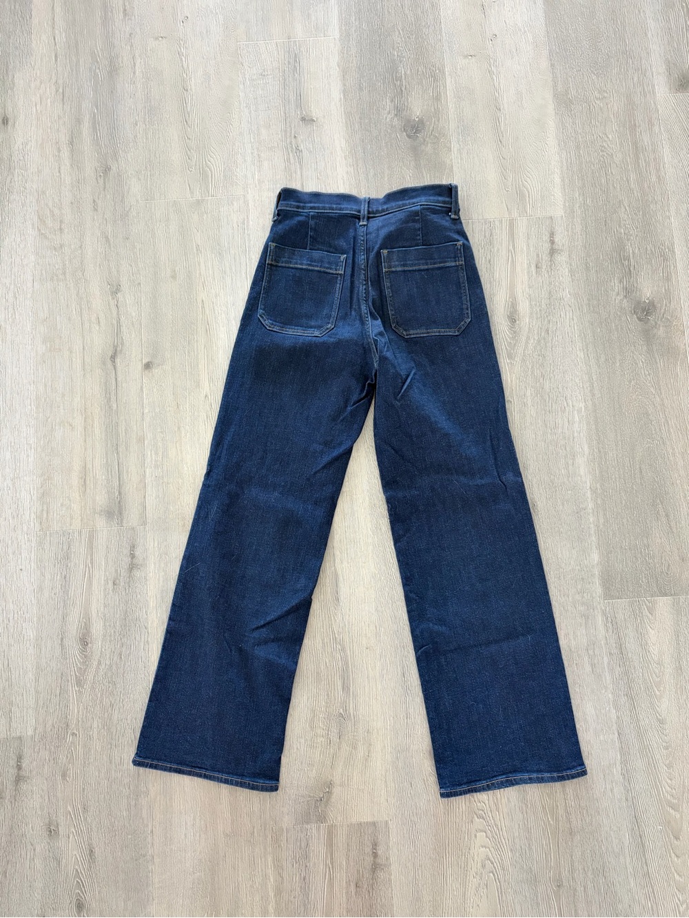 J. Crew Factory Slim Wide-Leg Sailor Jeans Gold Buttons All Day Stretch SZ 25 - Picture 2 of 12